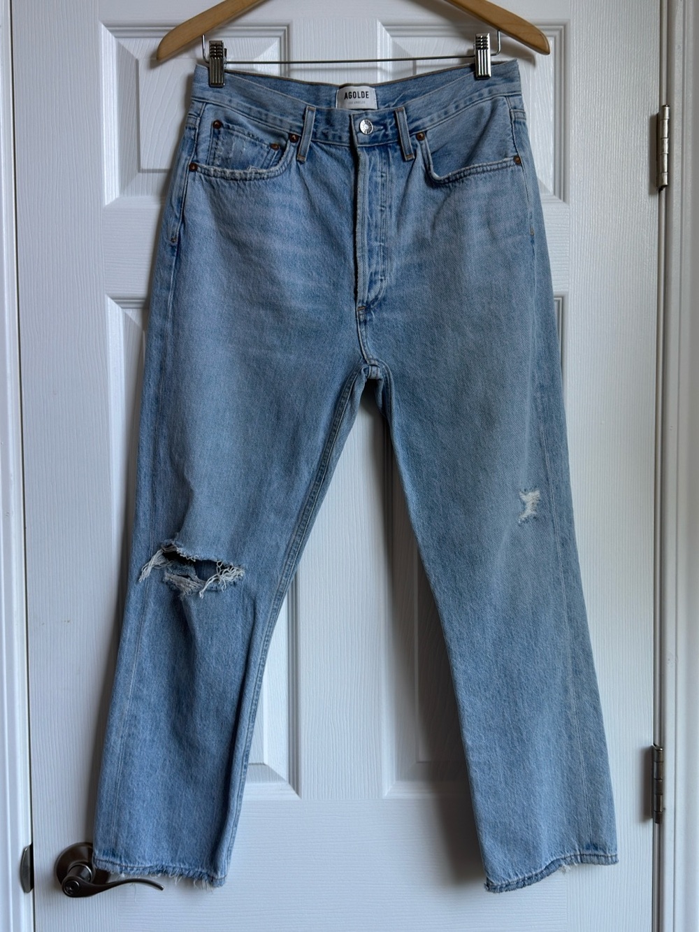AGOLDE Women's Riley Crop Jean Size 29 100% Cotton